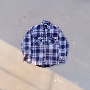 Plaid Men's Shirt - Blue and Black